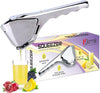Lemon Squeezer Stainless Steel -CitrusEase Foldable Handheld citrus Squeeze Manual Juicer with Space-Saving Ergonomics Design & Sideways Pivot for Maximum Juice Yield- (Silver).