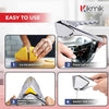 Lemon Squeezer Stainless Steel -CitrusEase Foldable Handheld citrus Squeeze Manual Juicer with Space-Saving Ergonomics Design & Sideways Pivot for Maximum Juice Yield- (Silver).